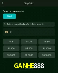 deposits GANHE888